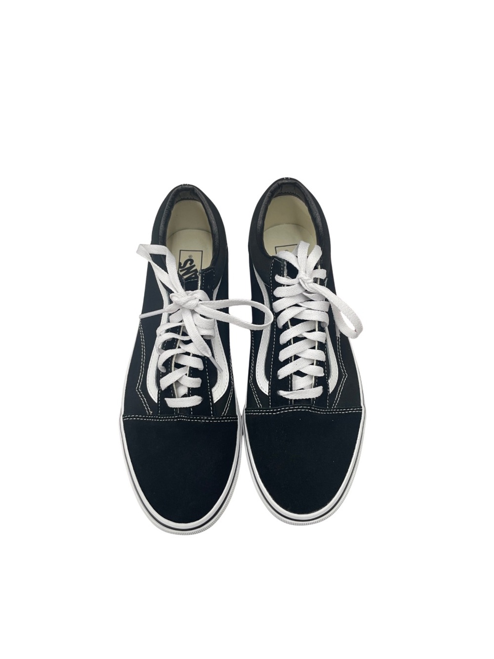 Vans Black and White Old Skool Low-Top Sneakers - Men's